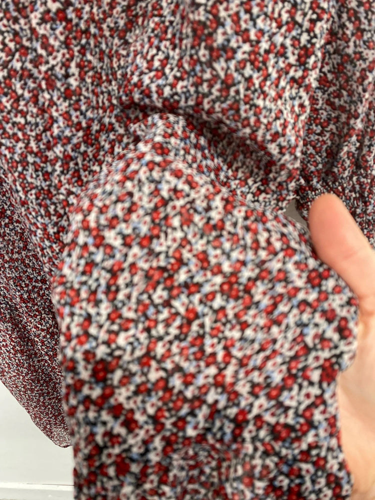 Fabulous Mango ditsy sheer oversmock boho dress Uk L EC003