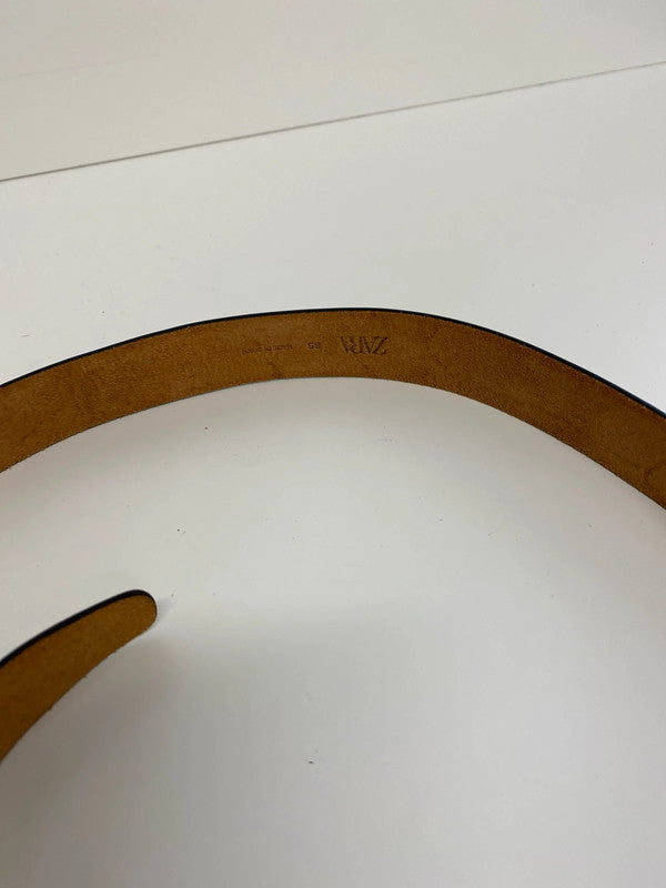Fabulous Zara brown tan leather belt UkS 40” KB001