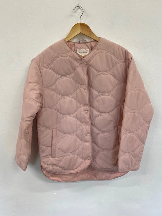 Amazing PER UNA quilted Puffer Jacket UK6 Pink Oversized HT149