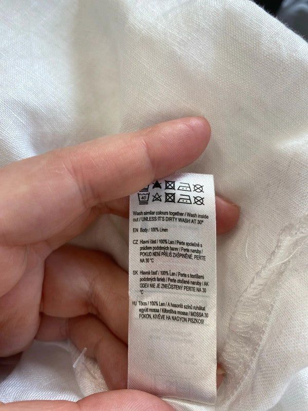 Fabulous Casual Vibes White Semi Sheer Tops Duo UK20 #211 LK006