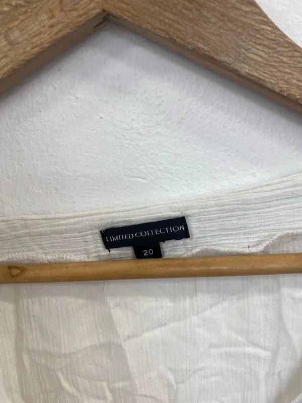 Fabulous Casual Vibes White Semi Sheer Tops Duo UK20 #211 LK006