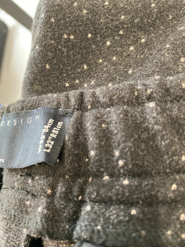 Fabulous micro fleck Asos Joggers W33 L32 black elastic waist BS001