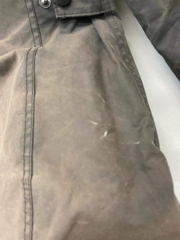 Fabulous Barbour distressed & loved Wax Jacket UK10 Brown Faded KB001