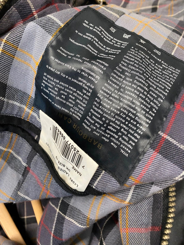 Fabulous Barbour distressed & loved Wax Jacket UK10 Brown Faded KB001