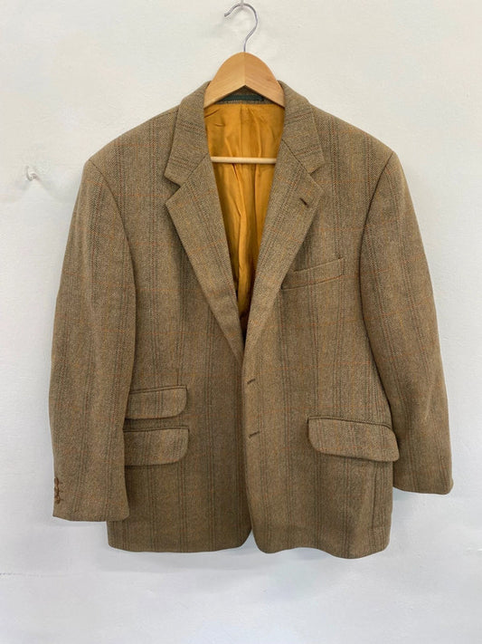 Fabulous Brook Tavener tweed sports coat jacket Blazer 42S Brown LC