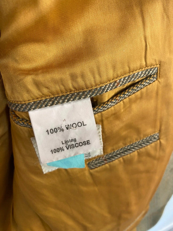 Fabulous Brook Tavener tweed sports coat jacket Blazer 42S Brown LC