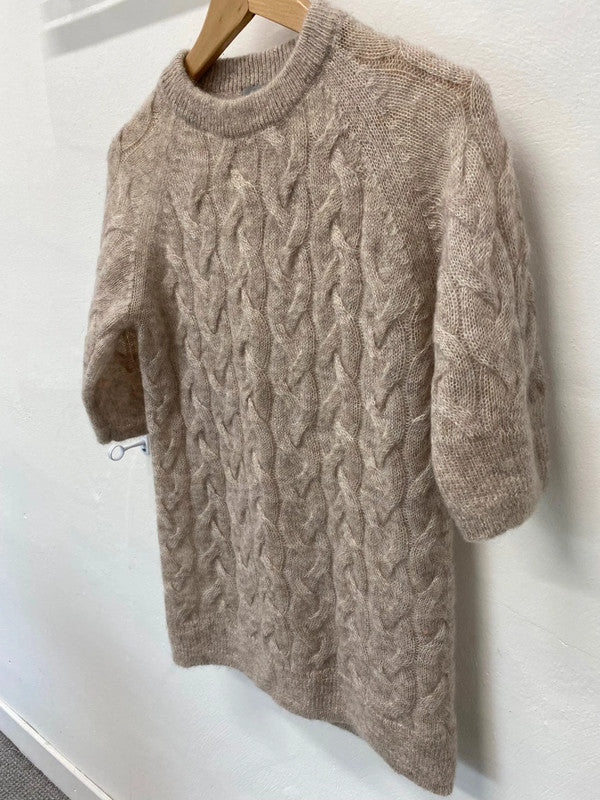 Fabulous COS mohair blend lightweight Sweater UkXS Beige Brown KB001