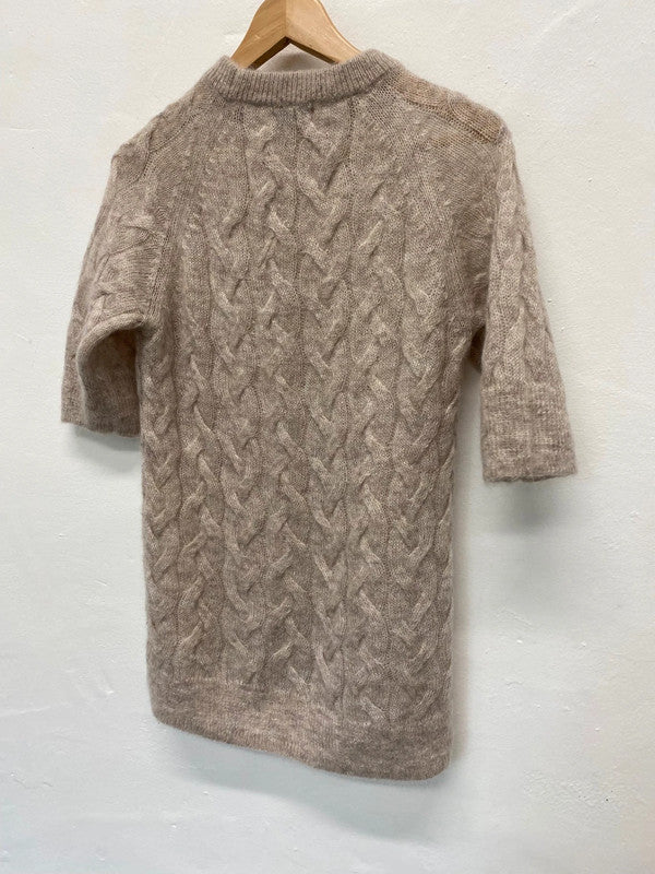 Fabulous COS mohair blend lightweight Sweater UkXS Beige Brown KB001