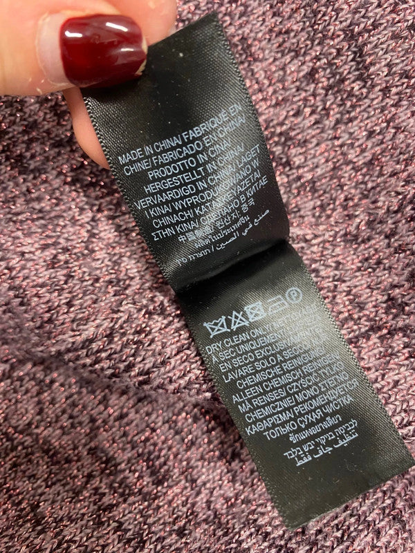 Fabulous FARHI by Nicole Farhi Sweater UK XL Maroon shimmer KB001