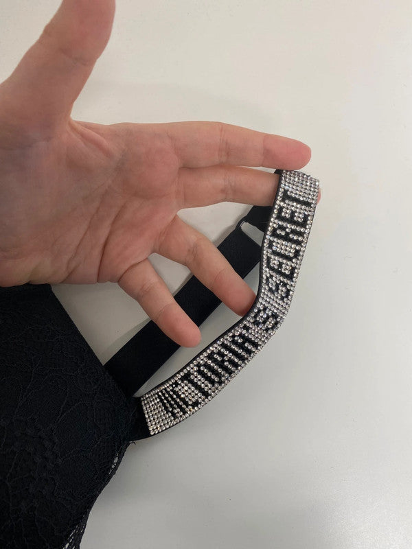 Fabulous Victoria’s Secret Shine Strap Padded Lace Corset 32D LG276