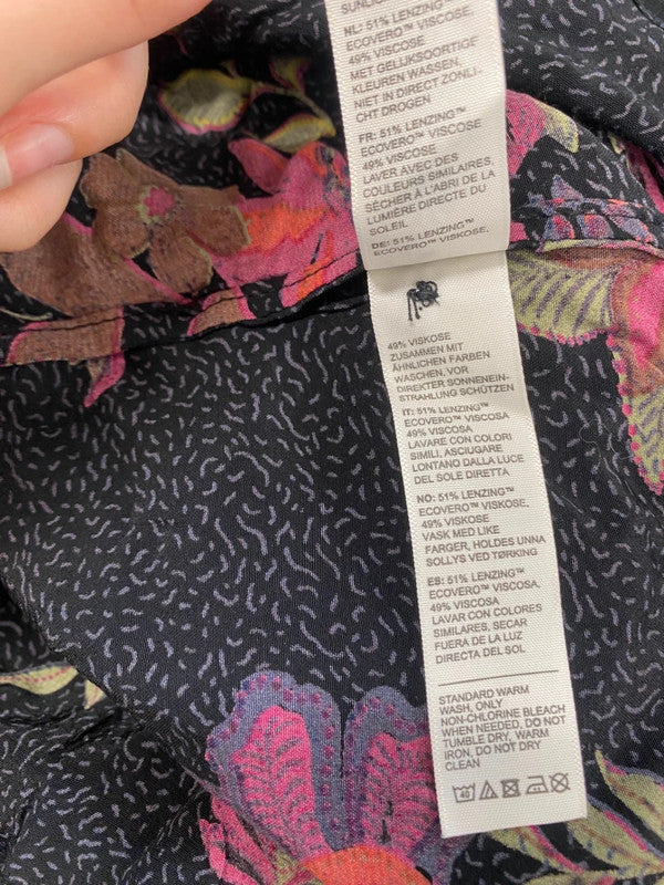 Fabulous Fat Face Blouse Uk 8 Navy pink floral new LG276