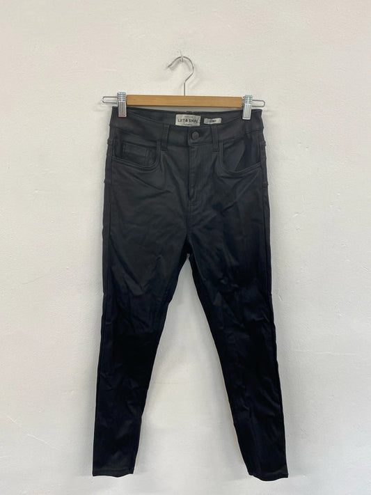 Fabulous New Look Charcoal Black Lift & Shape Wetlook Jeggings UK10 Petite LB244