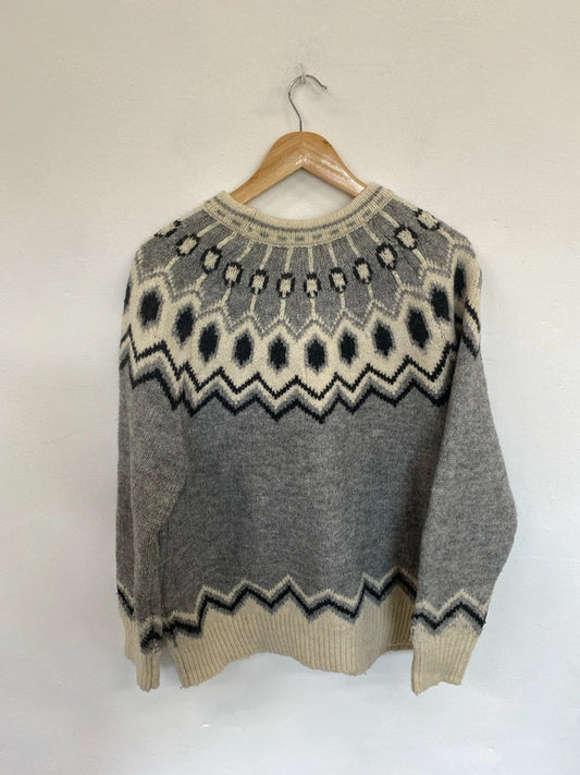 Fabulous Pull & Bear Grey Mix Chunky Cozy Jumper UK M CM007