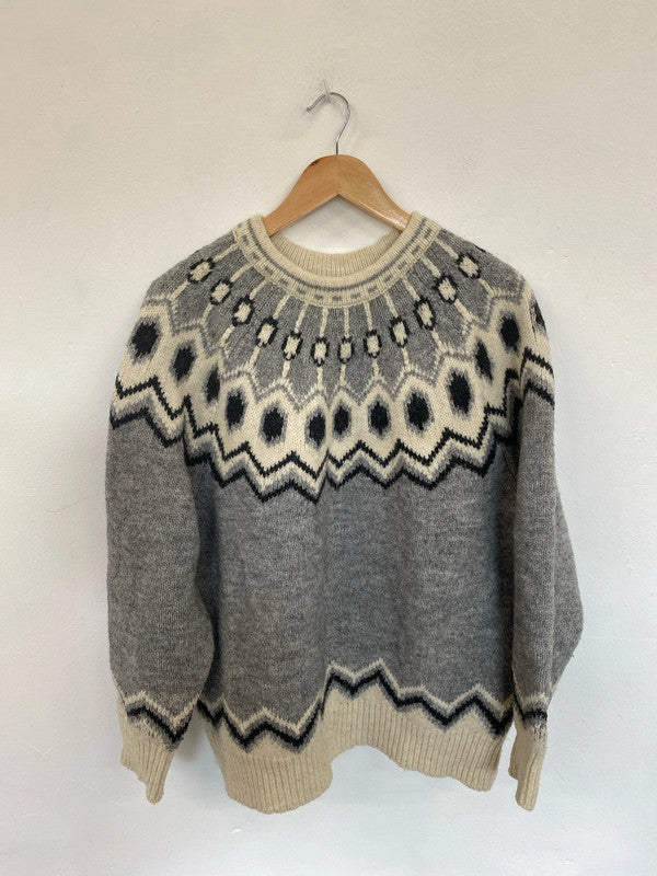 Fabulous Pull & Bear Grey Mix Chunky Cozy Jumper UK M CM007
