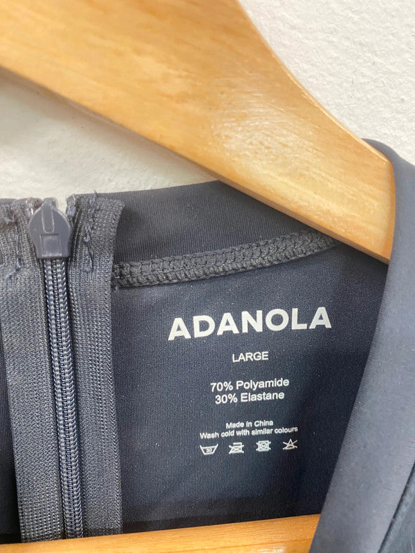 Fabulous Adanola Charcoal Grey Unitard UK L VW001