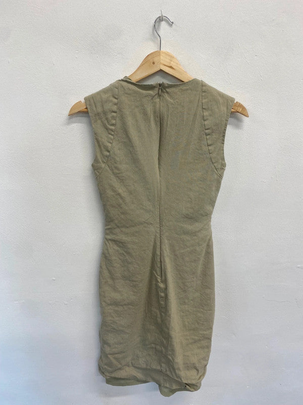 Fabulous Nicole miller Dress Uk 6 Olive Green SM438