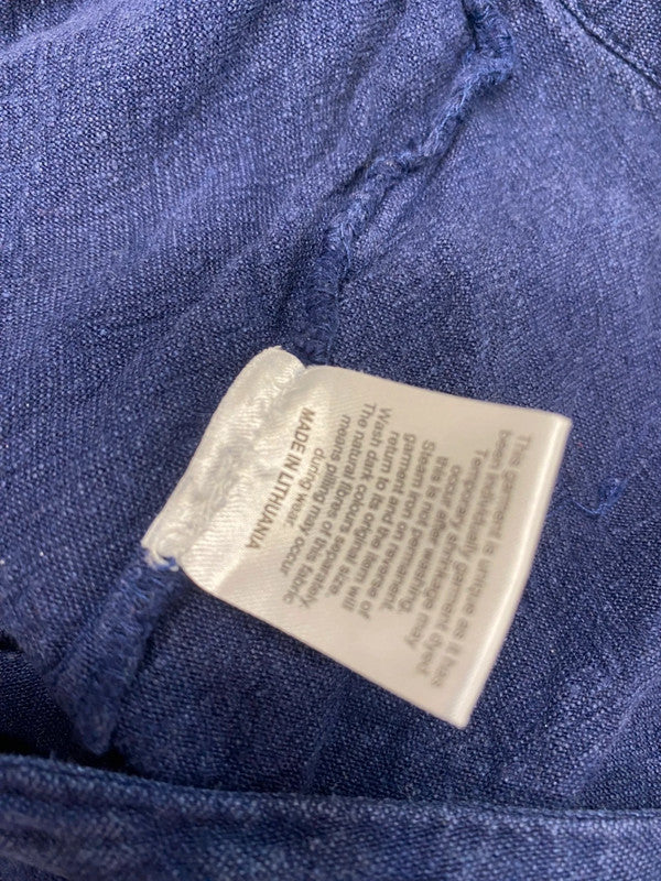 Fabulous Sahara trousers linen UK S Navy Blue SO001