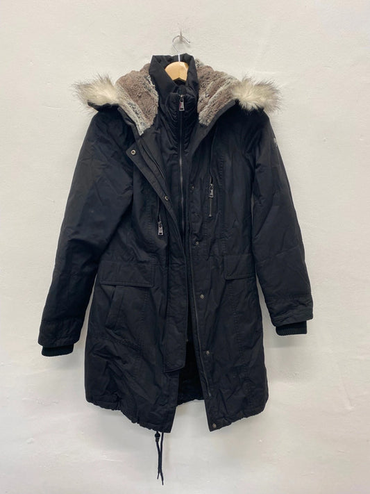 Fabulous Madison Expedition Heritage black Parka Jacket UK S Hooded LB244