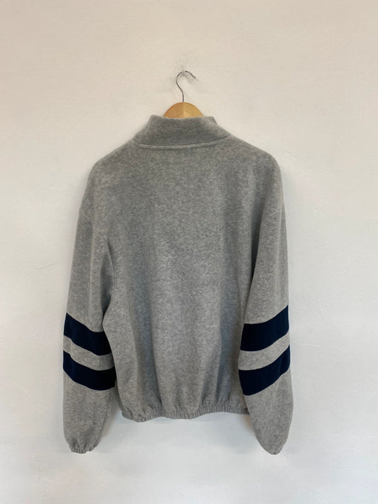Fabulous iets frans Grey & Navy Fleece 1/4 Zip Pullover UK L HD440