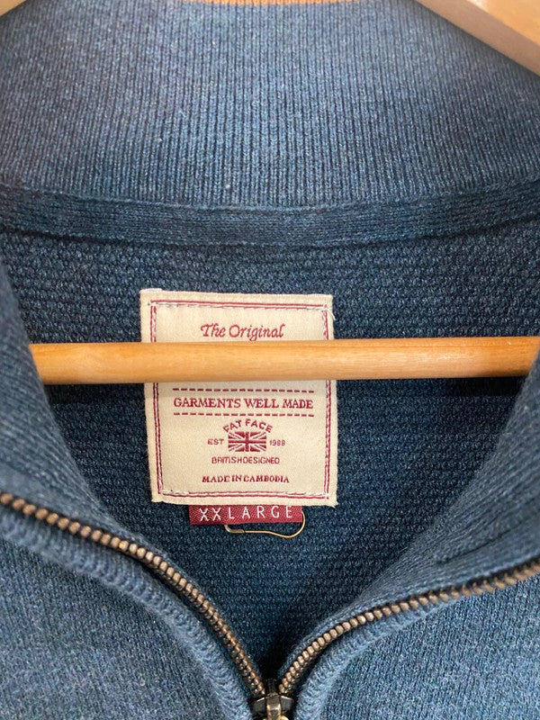 Fabulous FatFace Mens Navy Mix 1/4 Zip Jumper UK 2XL HD440