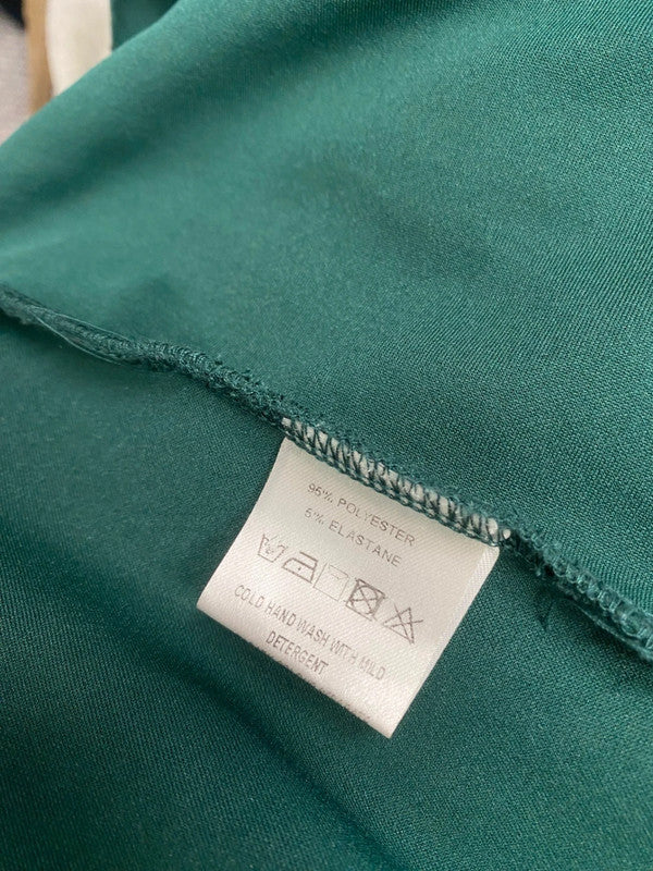 Fabulous Goddiva Dress UK 16 Green frill mermaid evening dress CM439