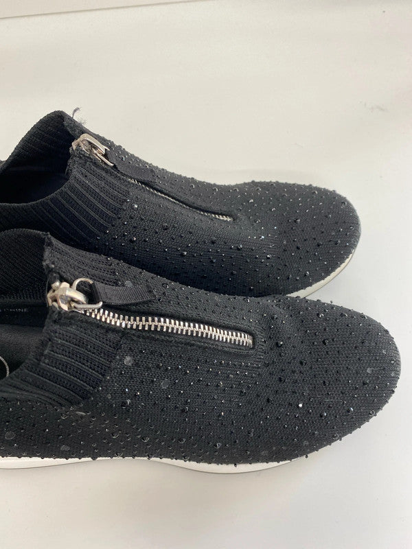 Fabulous Black sparkly wedge trainers River Island UK6 AB024