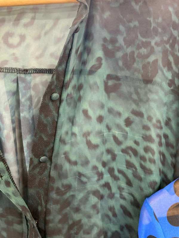 Fabulous Lipsy Colourful Patterned Sheer Shirts Duo UK14 #46 AB024