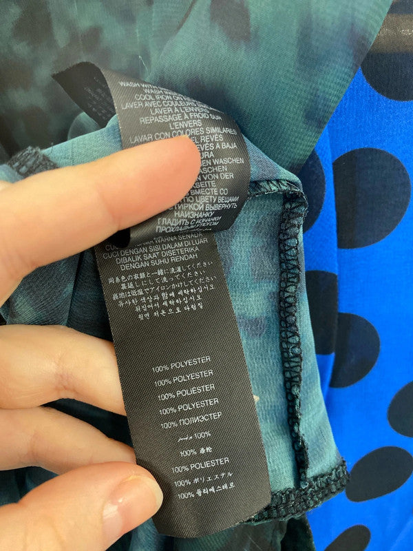 Fabulous Lipsy Colourful Patterned Sheer Shirts Duo UK14 #46 AB024