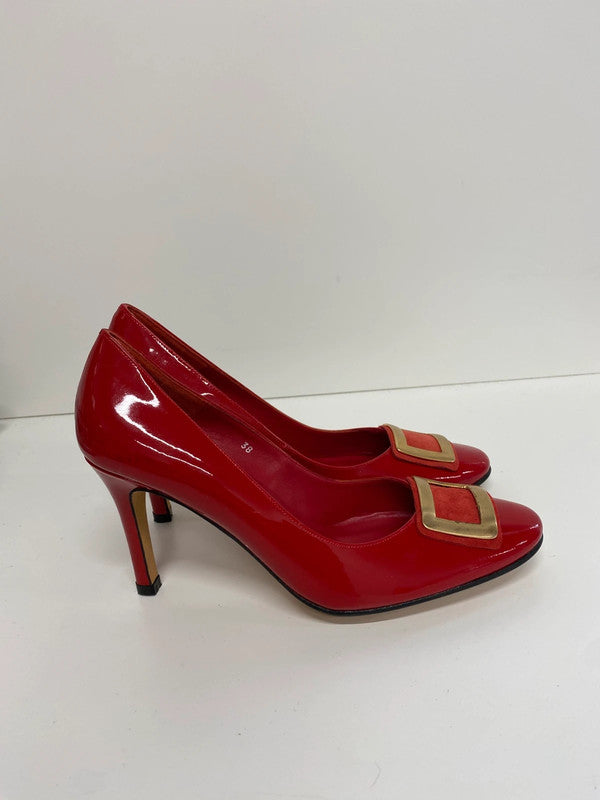 Fabulous HB Espana patent red classic heels Uk5 NR001