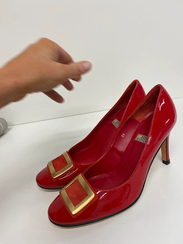 Fabulous HB Espana patent red classic heels Uk5 NR001