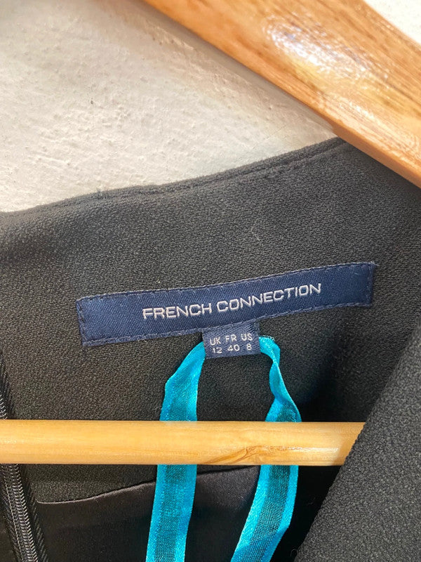 Gorgeous French Connection Midi Dress UK12 Black NR002