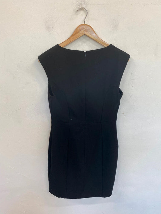 Gorgeous French Connection Midi Dress UK12 Black NR002