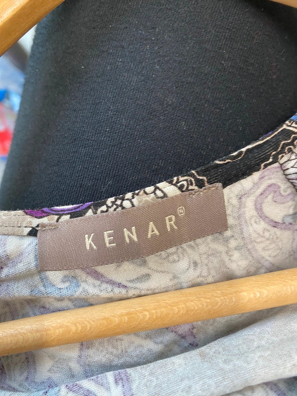 Fabulous Kenar Paisley fit & flare Dress UK10 Purple Beige BT001