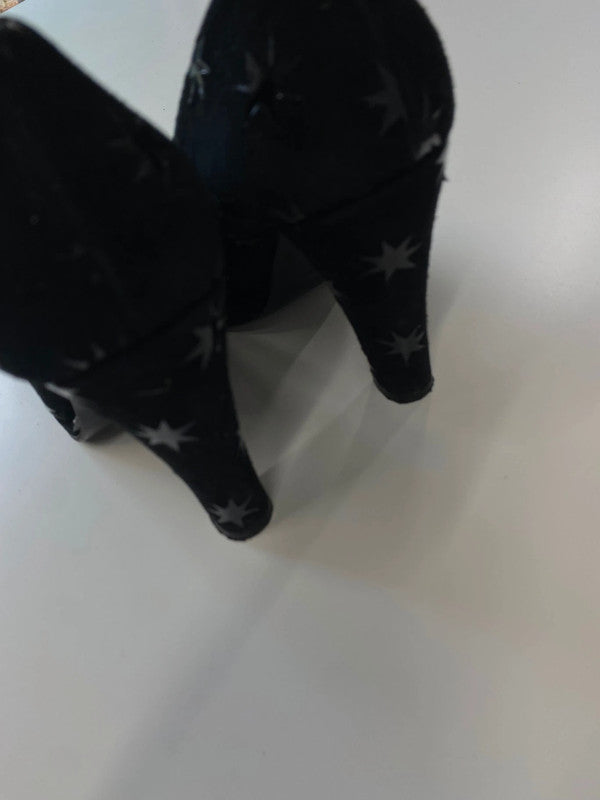Fabulous extremely rare Biba Heels UK 3 Black star 90s vintage BT001