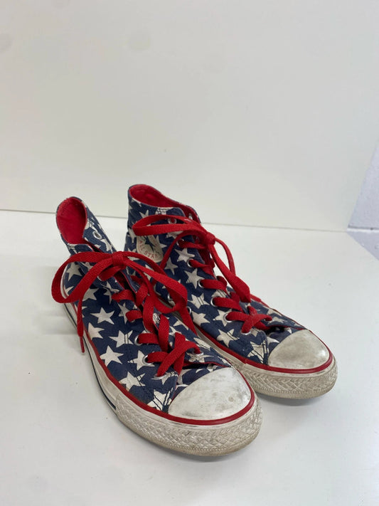 Gorgeous converse all stars hi top blue red star trainers UK 4 MM005