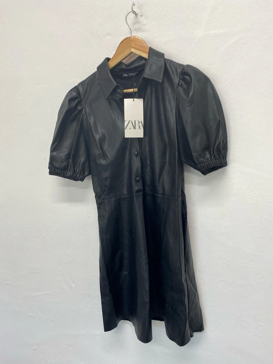 Fabulous Faux Leather mini dress UkM Zara classic FS128