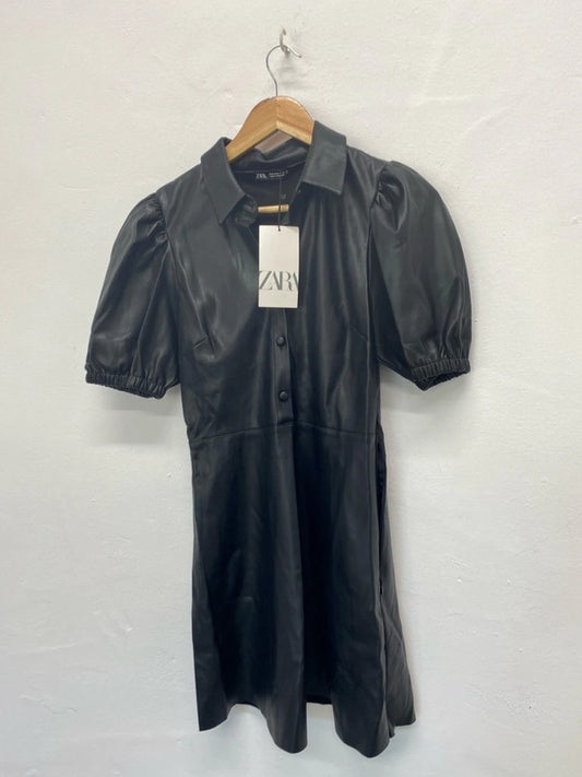 Fabulous Faux Leather mini dress UkM Zara classic FS128