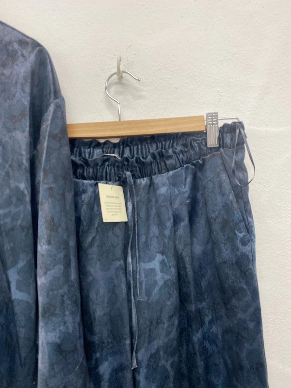 Fabulous Dark Grey Splodge  slinky lounge suit Uk10 Co ord #2 FS128