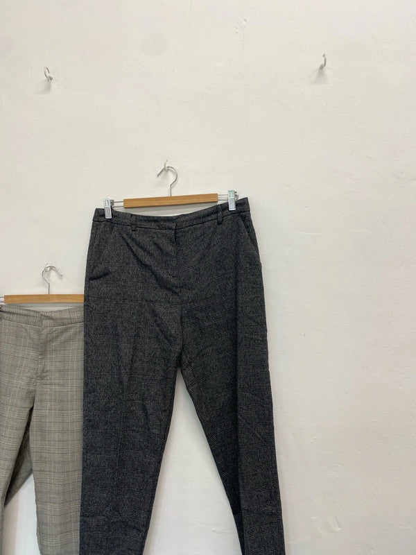 Fabulous duo of checked office crop trousers tu f&f UK 12 #3 FS128