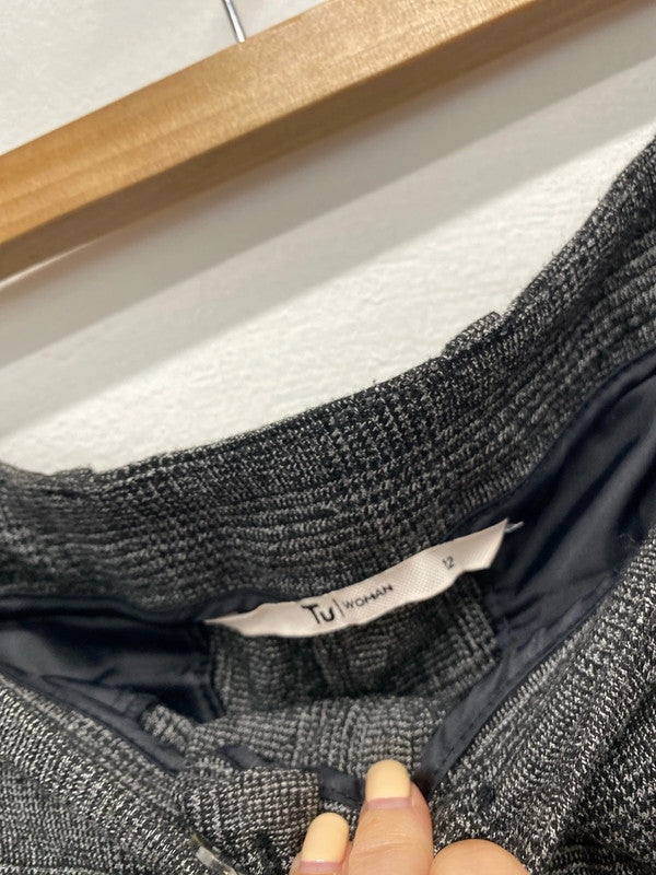 Fabulous duo of checked office crop trousers tu f&f UK 12 #3 FS128