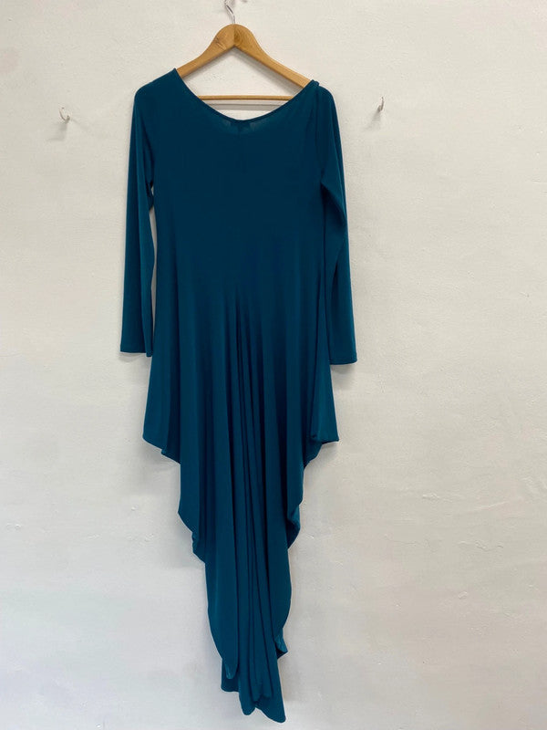 Fabulous Mashiah Dress UK 14 Teal asymetric floaty CE060
