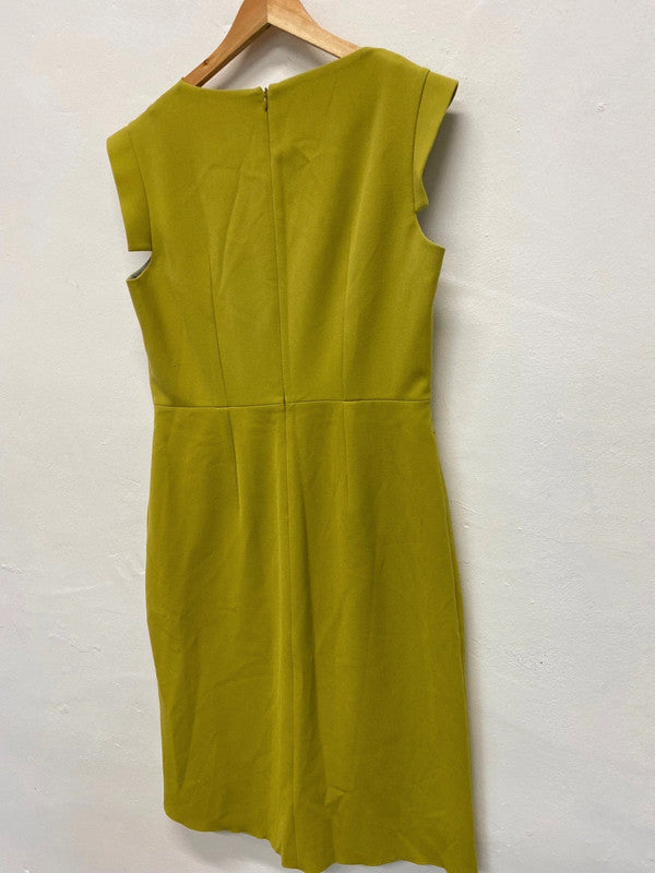 Fabulous The Fold London Ellen Dress Uk14 Olive green midi CE060