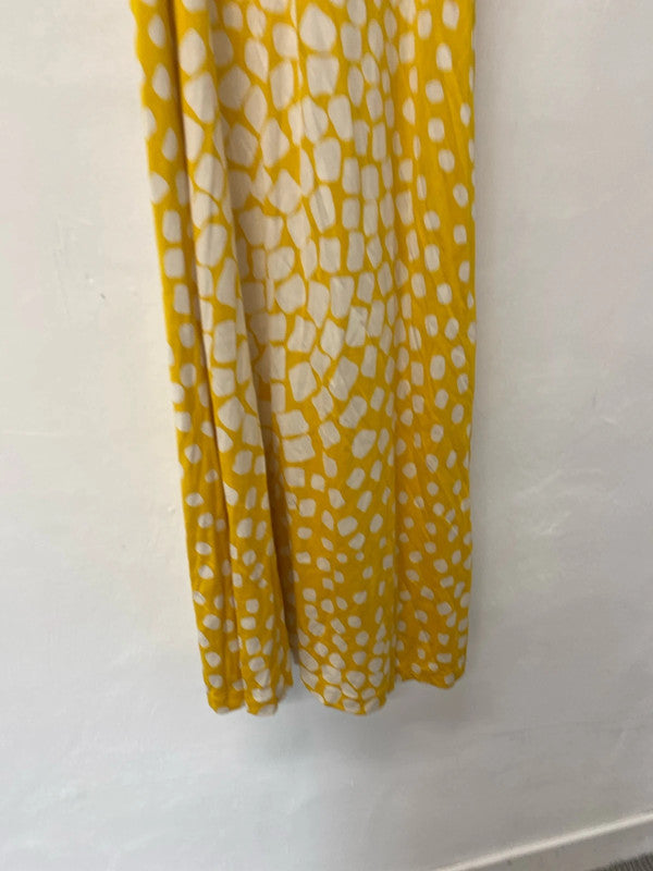 Fabulous Rare Diane Von Furstenberg yellow vintage maxi dress UK6 KR0022