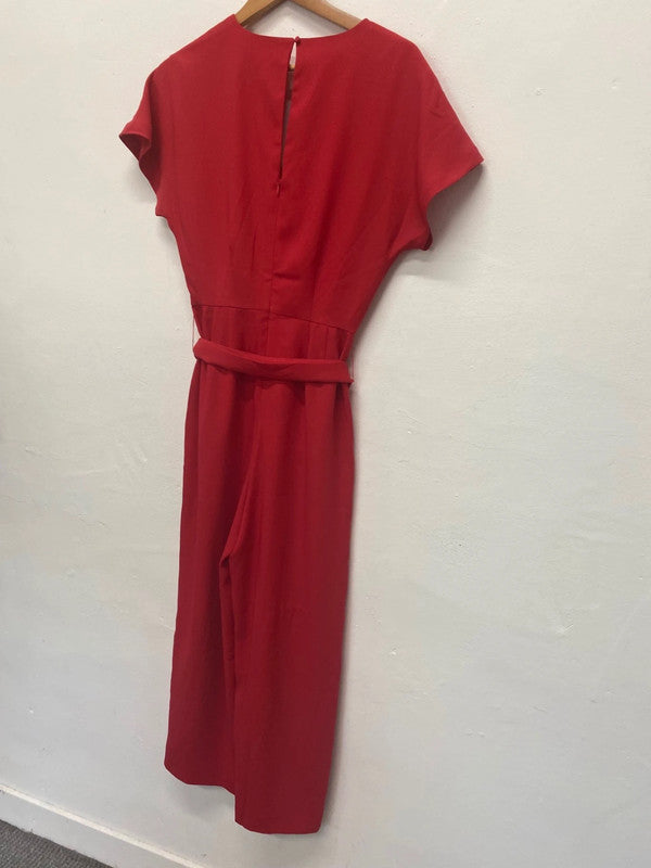 Fabulous Boden Jumpsuit Uk8 Tall Raspberry Red chic EC004