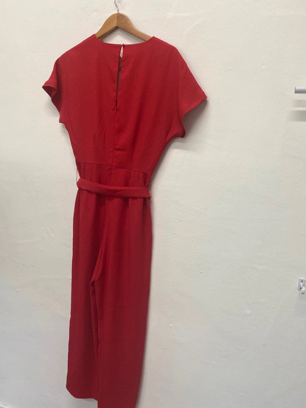 Fabulous Boden Jumpsuit Uk8 Tall Raspberry Red chic EC004