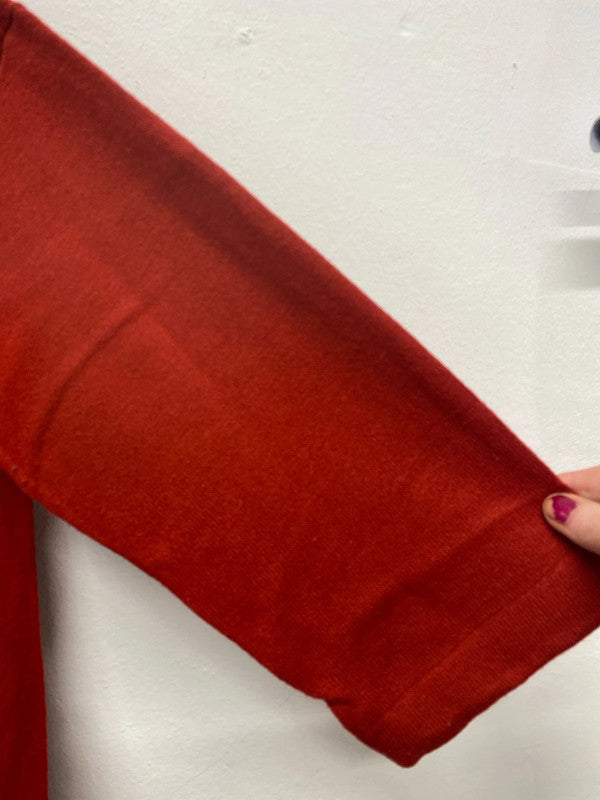 Fabulous burnt Orange loose tunic jumper dress Uk16 LJ446