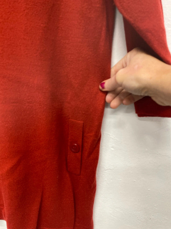 Fabulous burnt Orange loose tunic jumper dress Uk16 LJ446