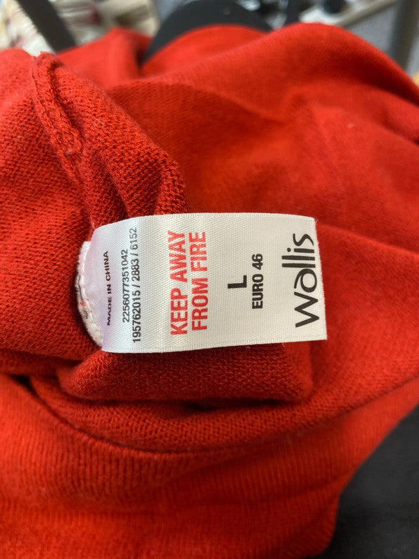 Fabulous burnt Orange loose tunic jumper dress Uk16 LJ446