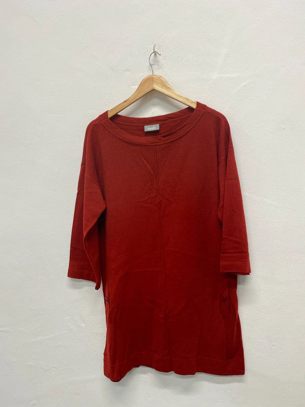 Fabulous burnt Orange loose tunic jumper dress Uk16 LJ446