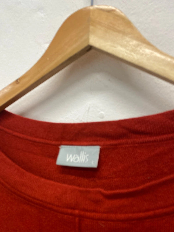 Fabulous burnt Orange loose tunic jumper dress Uk16 LJ446